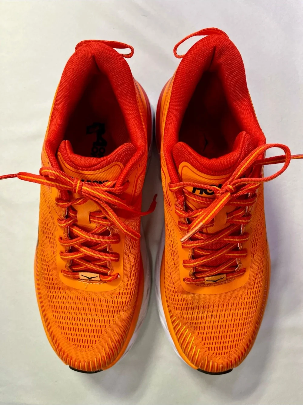 Hoka One One Bondi 7 Mens Running Shoes Persimmon Orange - 9.5